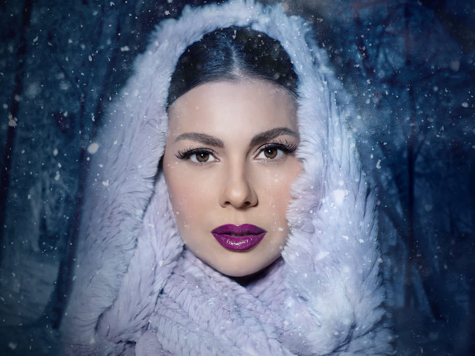 Promo photo for female singer's album cover